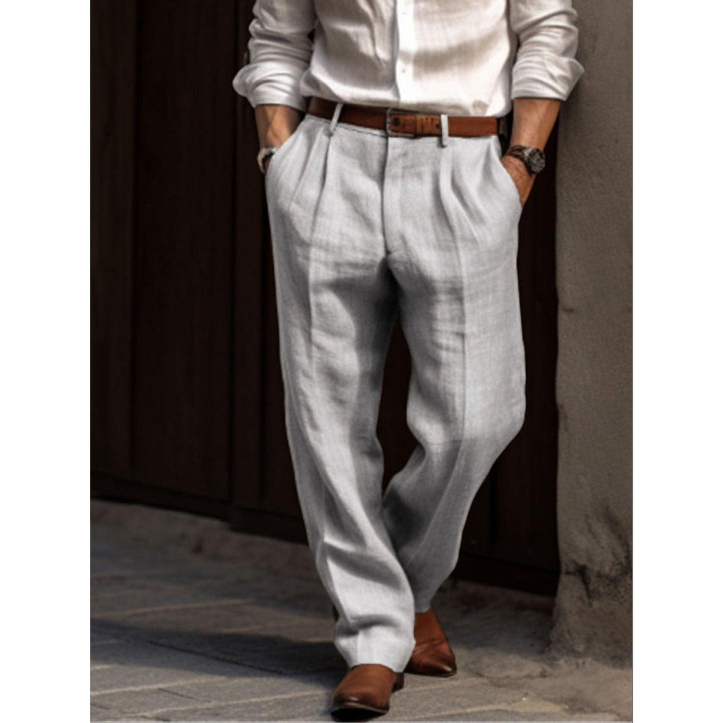 Leinenhose Sommer Bequem Lockere Passform