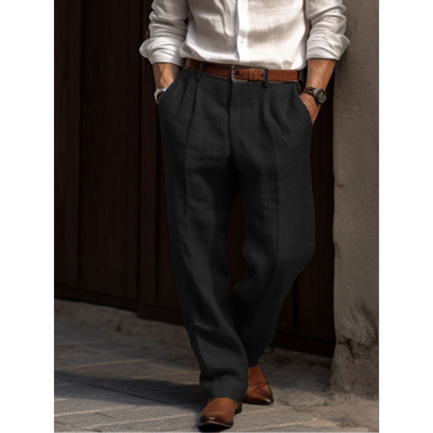 Leinenhose Sommer Bequem Lockere Passform