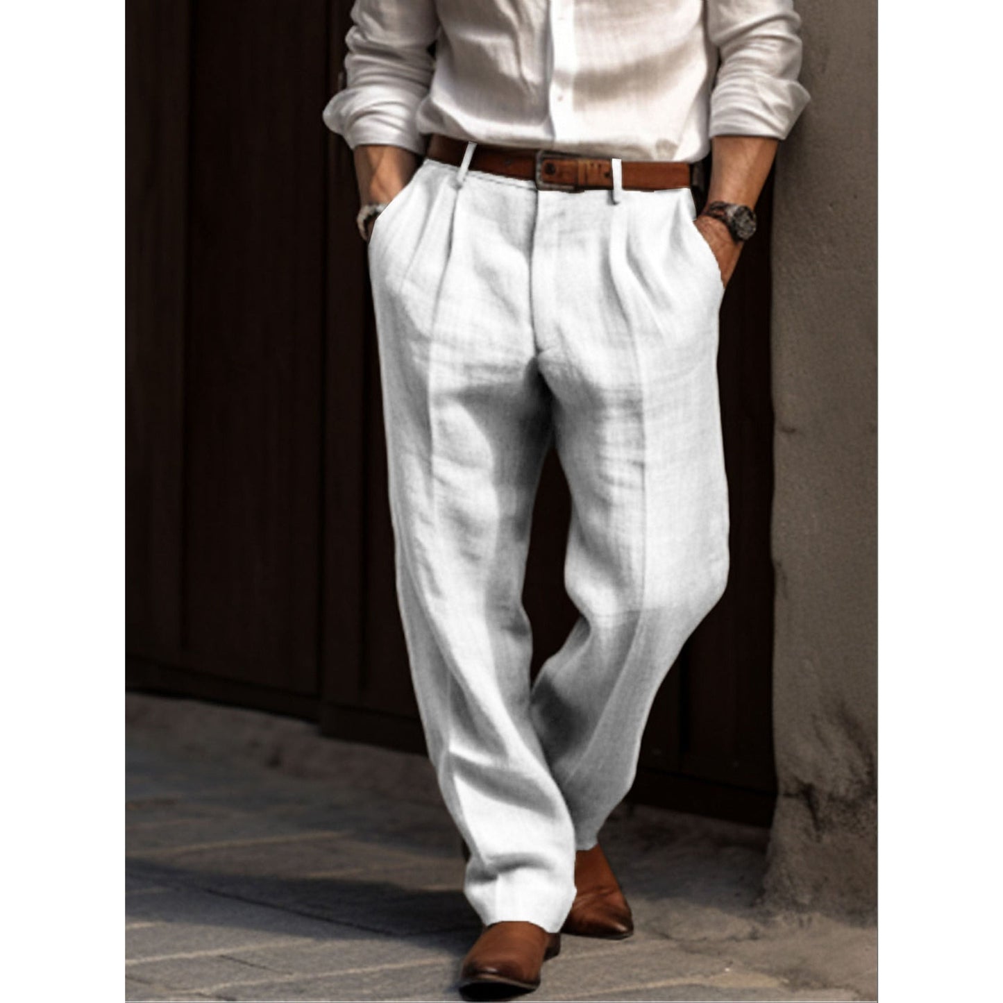 Leinenhose Sommer Bequem Lockere Passform