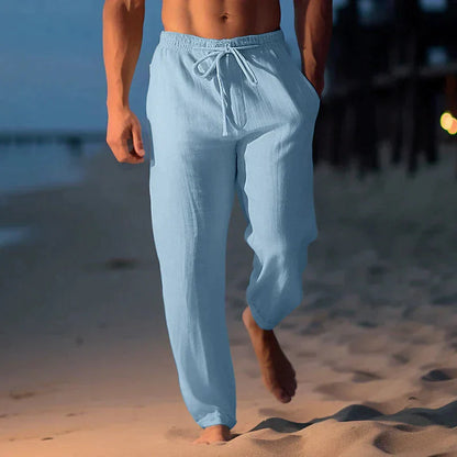 Leinenhosen Männer Sommer Elastisch Bequem