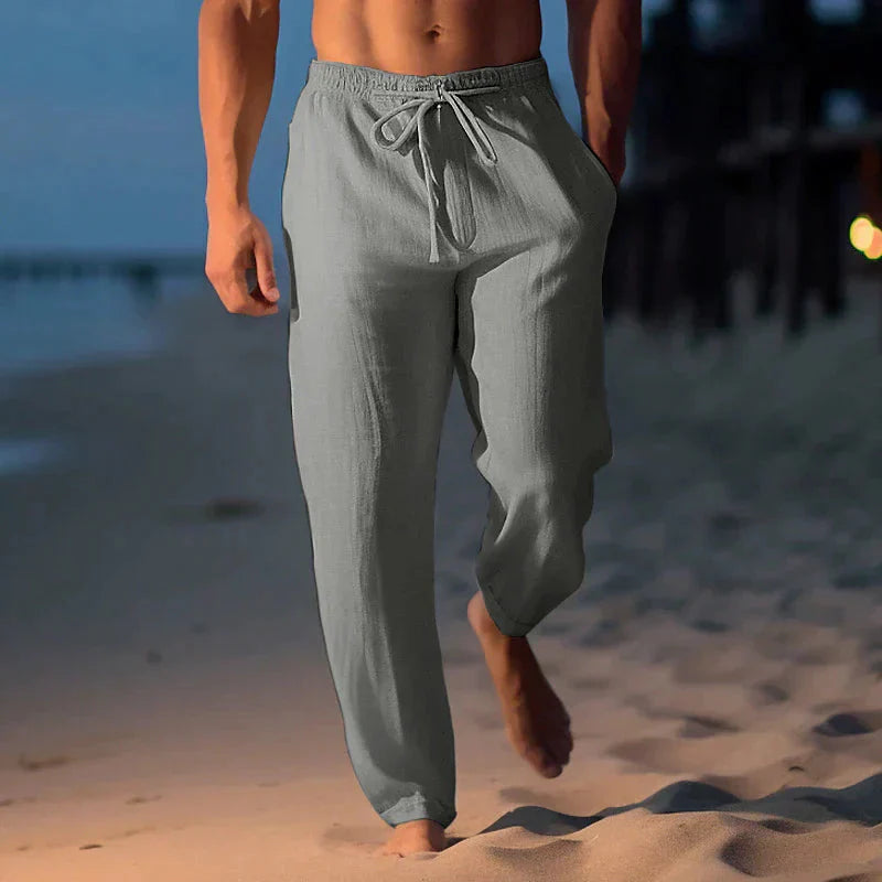 Leinenhosen Männer Sommer Elastisch Bequem