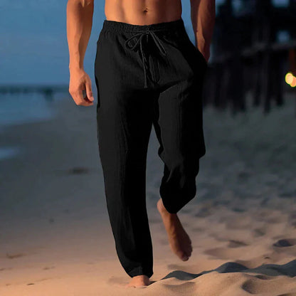 Leinenhosen Männer Sommer Elastisch Bequem