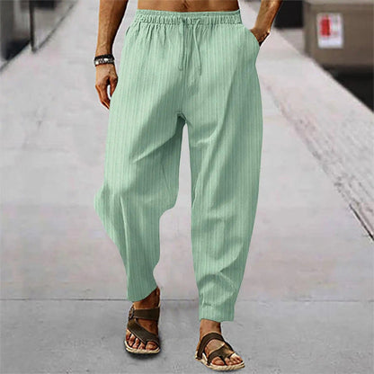 Herren Leinenhosen Bequem Sommer