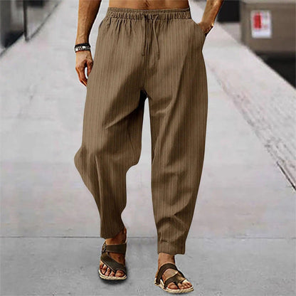 Herren Leinenhosen Bequem Sommer