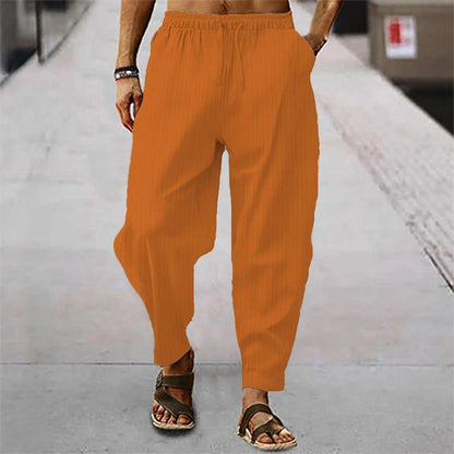 Herren Leinenhosen Bequem Sommer