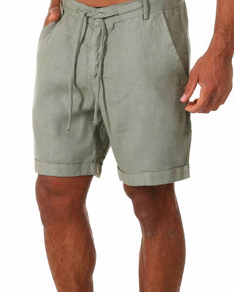 Bequeme Leinenshorts für Männer mit Kordelzug