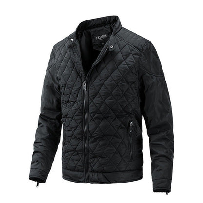 Herren Herbstjacke Rautenmuster Modern Stylish