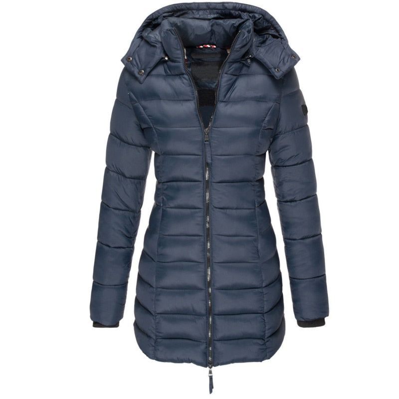 Damen Winterjacke Warm Gepolstert mit Kapuze - IdealeKleiden