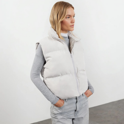 Damen Weste Leicht Gewatteert Steppweste Damen - IdealeKleiden
