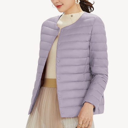 Damen Winterjacke Slim Fit Knopfverschluss