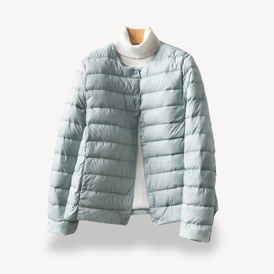 Damen Winterjacke Slim Fit Knopfverschluss
