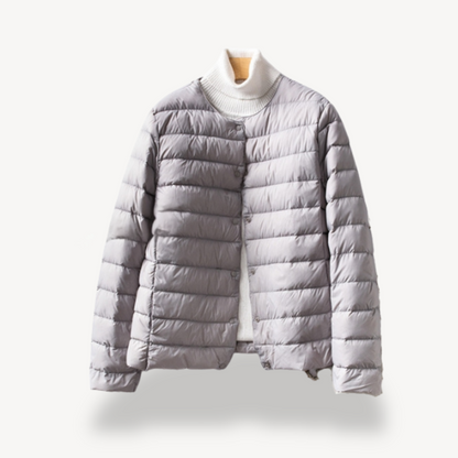 Damen Winterjacke Slim Fit Knopfverschluss