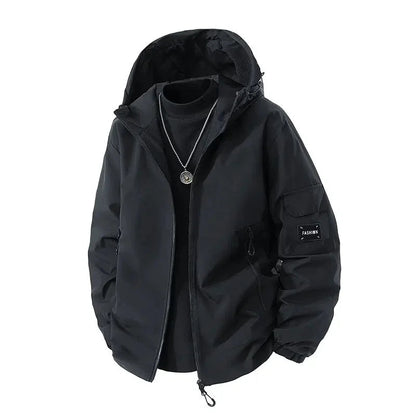 Warme Herren Pufferjacke mit Kapuze - Oversized Winterparka