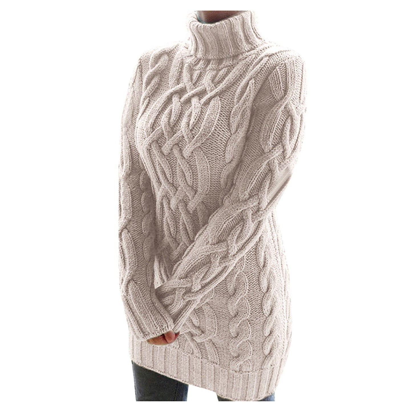 Strick Rollkragenpullover Weich und Warm - IdealeKleiden