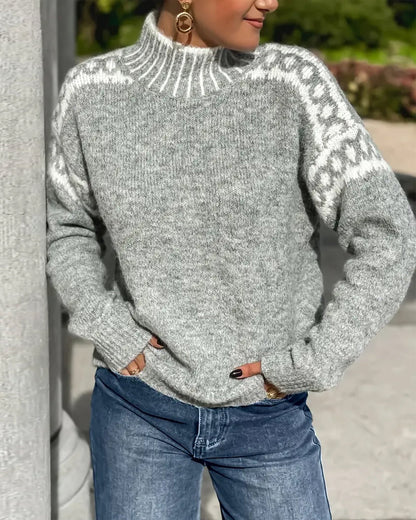 Elegantes Sweatshirt Hochkragen Design