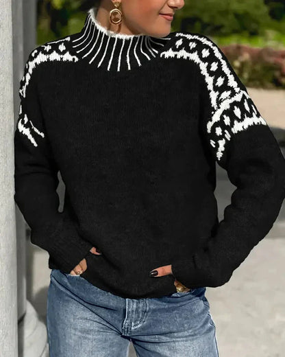 Elegantes Sweatshirt Hochkragen Design