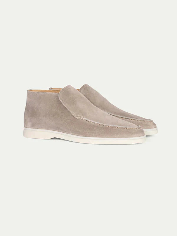 Herren Loafer Wildleder Braun Schnürlos - IdealeKleiden