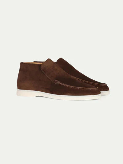 Herren Loafer Wildleder Braun Schnürlos
