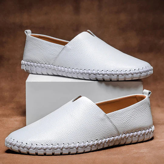 Bequeme Leder Loafers Herren Schuhe Slip-On