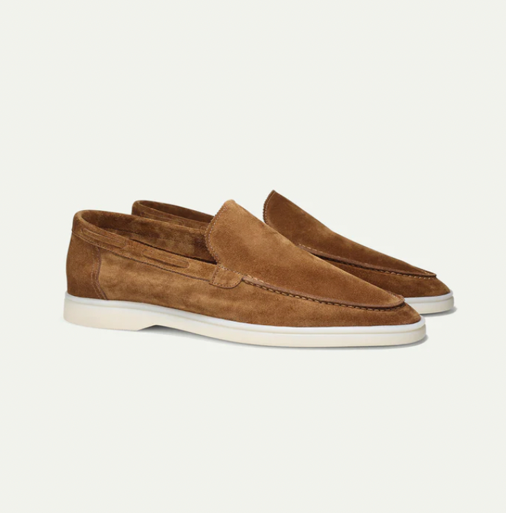 Leder Loafer Schuhe Herren Wildleder Slipper