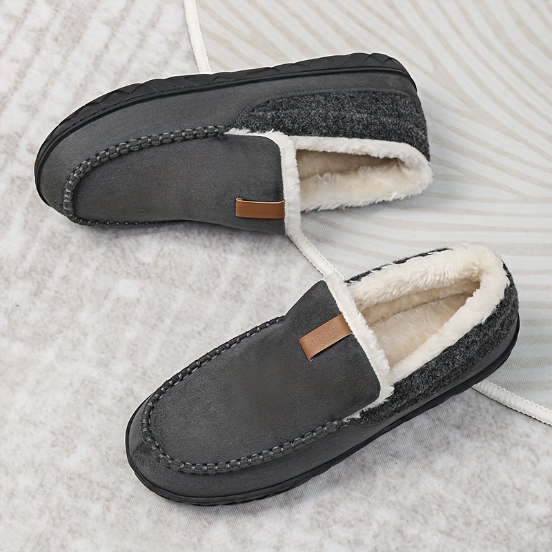Herren Hausschuhe Schafwolle Warm Winter