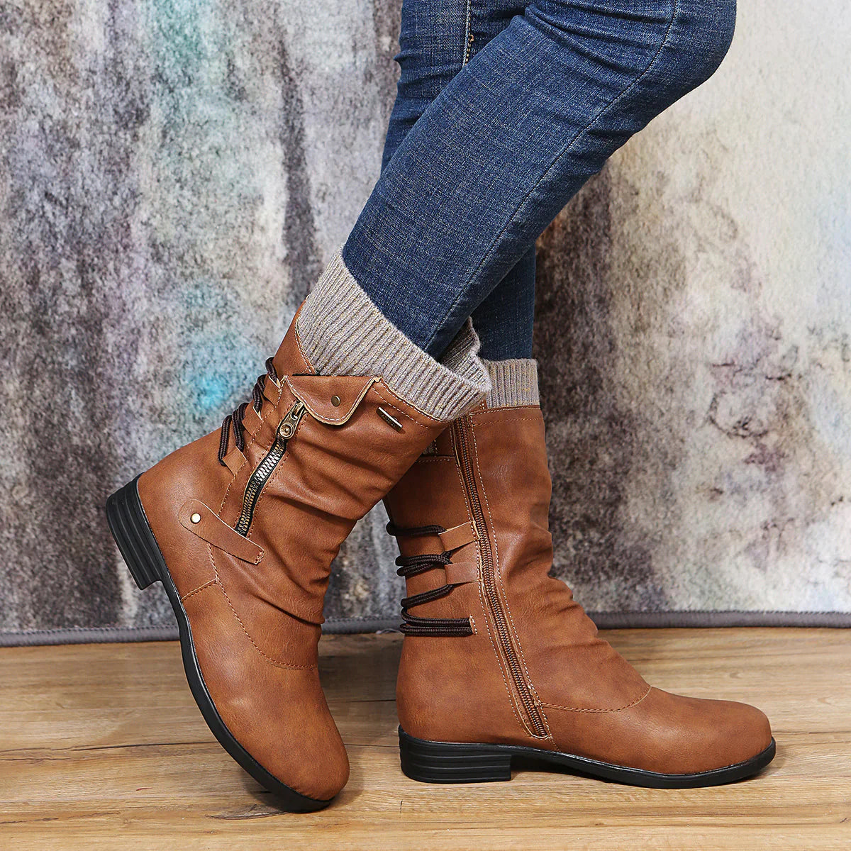 Lange Damenstiefel Warm & Stilvoll Winter - IdealeKleiden