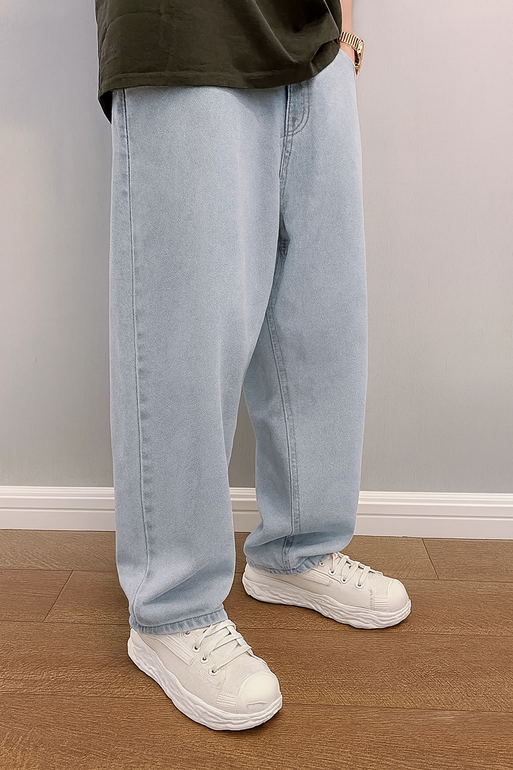 Bequeme Herren Jeans Stonewash Baggy Style - IdealeKleiden