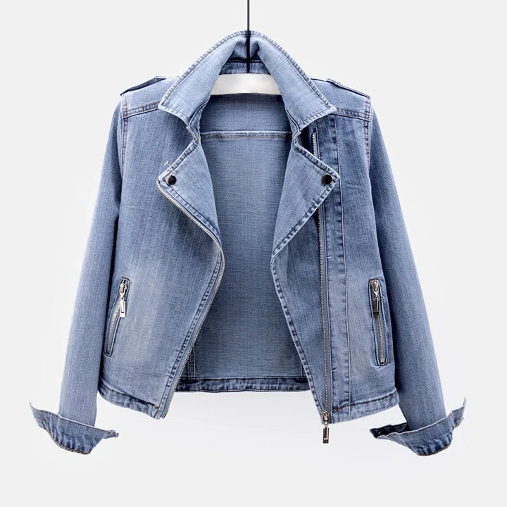 Loren - Trendige Damen Denimjacke Relaxed Fit - IdealeKleiden