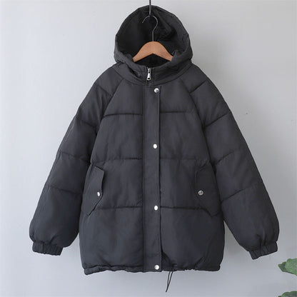 Warme Damen Winterjacke mit Kapuze und Taschen