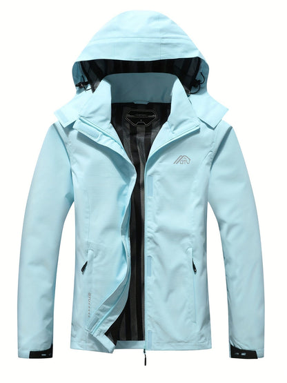 Wasserdichte Outdoorjacke Kapuze Herbst Frühling