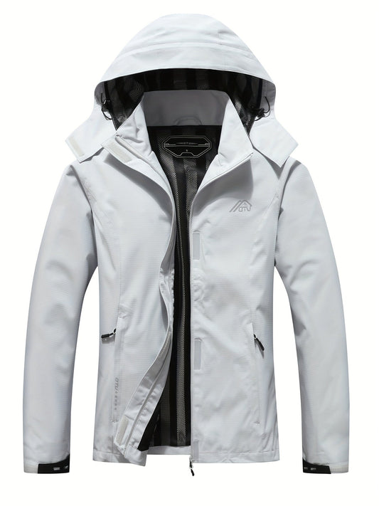 Wasserdichte Outdoorjacke Kapuze Herbst Frühling - IdealeKleiden