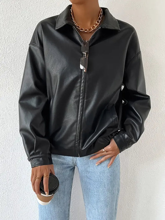 Damen Oversize Fleecejacke Zip - IdealeKleiden