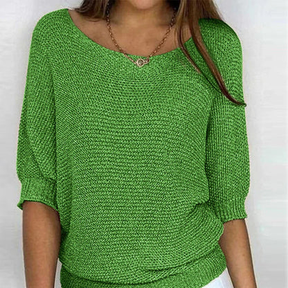 Leichtes DamenOberteil mit Dekorativem Strickmuster