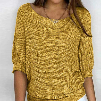 Leichtes DamenOberteil mit Dekorativem Strickmuster