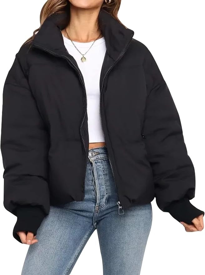 Damen Oversize Pufferjacke Warm