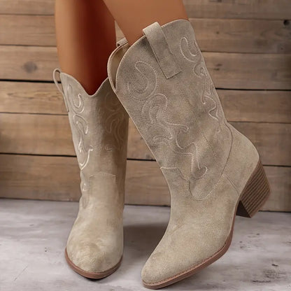Elegante Damen Stiefel Western Chic