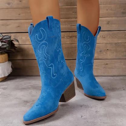 Elegante Damen Stiefel Western Chic