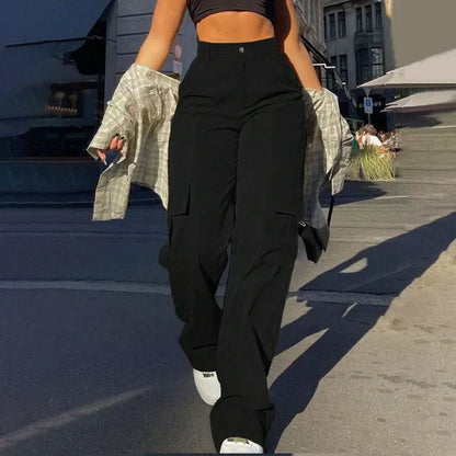Modische Cargo Hose High Waist Streetwear Style