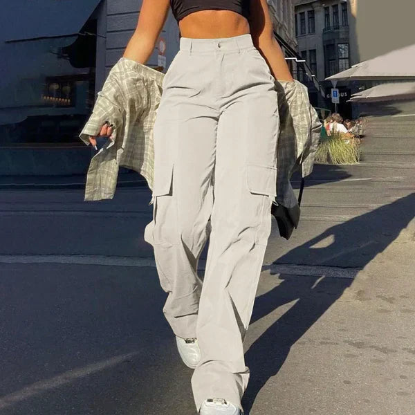 Modische Cargo Hose High Waist Streetwear Style