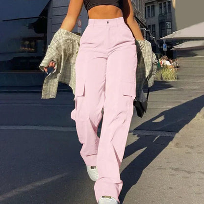 Modische Cargo Hose High Waist Streetwear Style