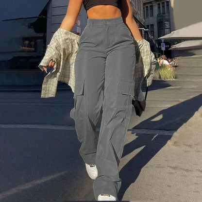 Modische Cargo Hose High Waist Streetwear Style