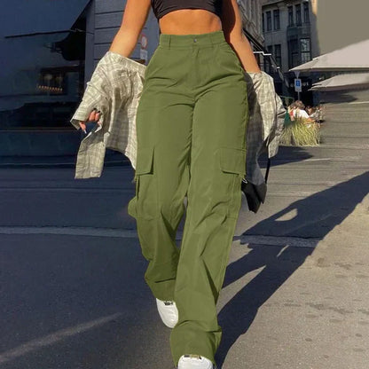Modische Cargo Hose High Waist Streetwear Style