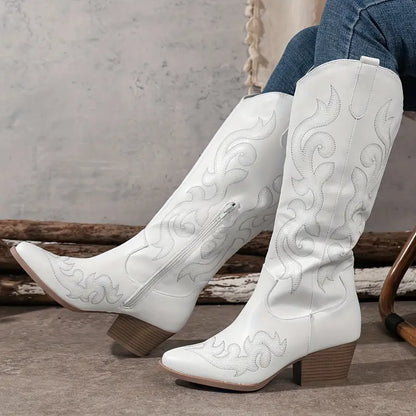 Bequeme Damen Cowboy Stiefel Komfort - IdealeKleiden