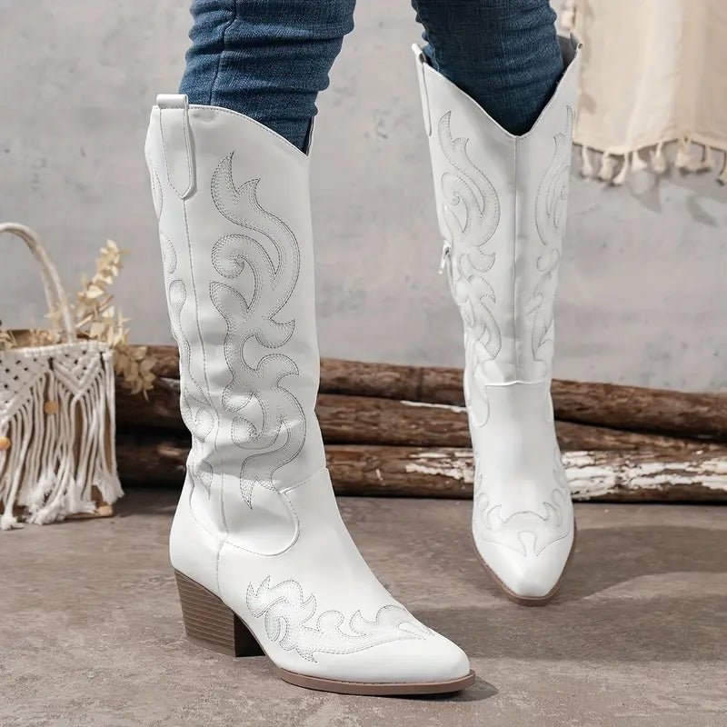 Bequeme Damen Cowboy Stiefel Komfort