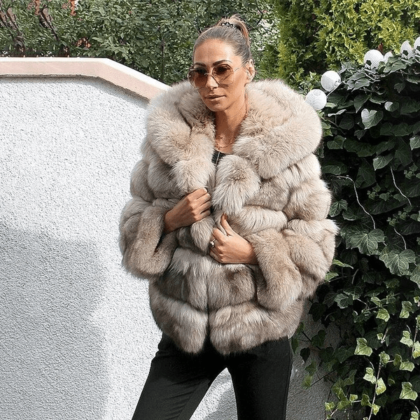 Damen Oversized Teddyjacke Mit Kapuze Weich - IdealeKleiden