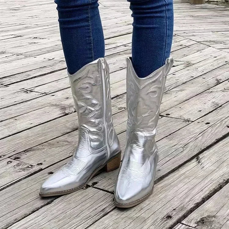 Westen Stiefel Country Style Bestickt