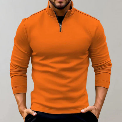 Herren Rollkragenpullover Reißverschluss Sportlich Alvin