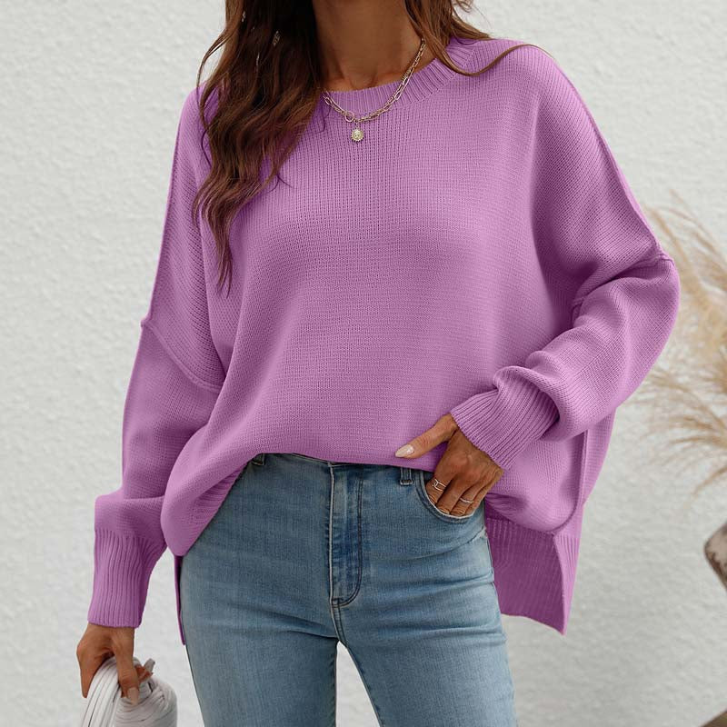 Damen Strickpullover Herbst Rundhals Modell