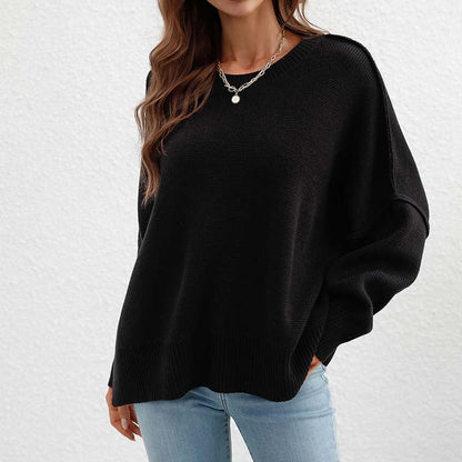 Damen Strickpullover Herbst Rundhals Modell