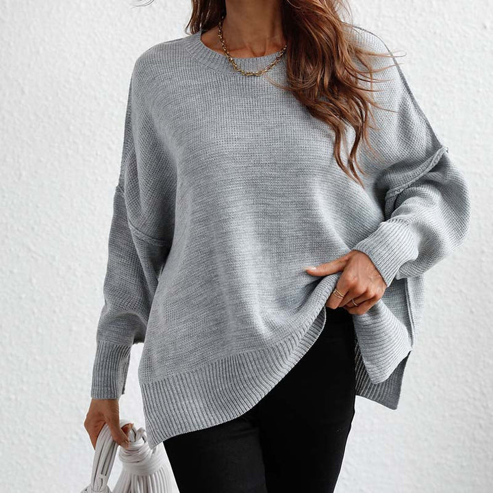 Damen Strickpullover Herbst Rundhals Modell